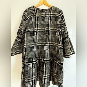 Tuckernuck Black and White Plaid Midi Dress